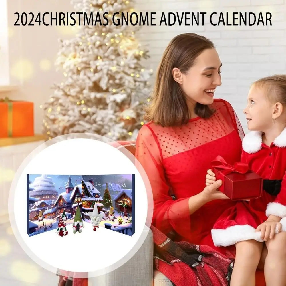 New Christmas Calendar Christmas Gnome Advent Calendar Decoration Props Gnome Dolls Blind Box Gift Home Festival Decoration