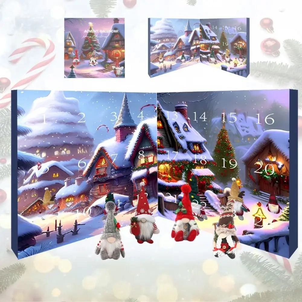 New Christmas Calendar Christmas Gnome Advent Calendar Decoration Props Gnome Dolls Blind Box Gift Home Festival Decoration