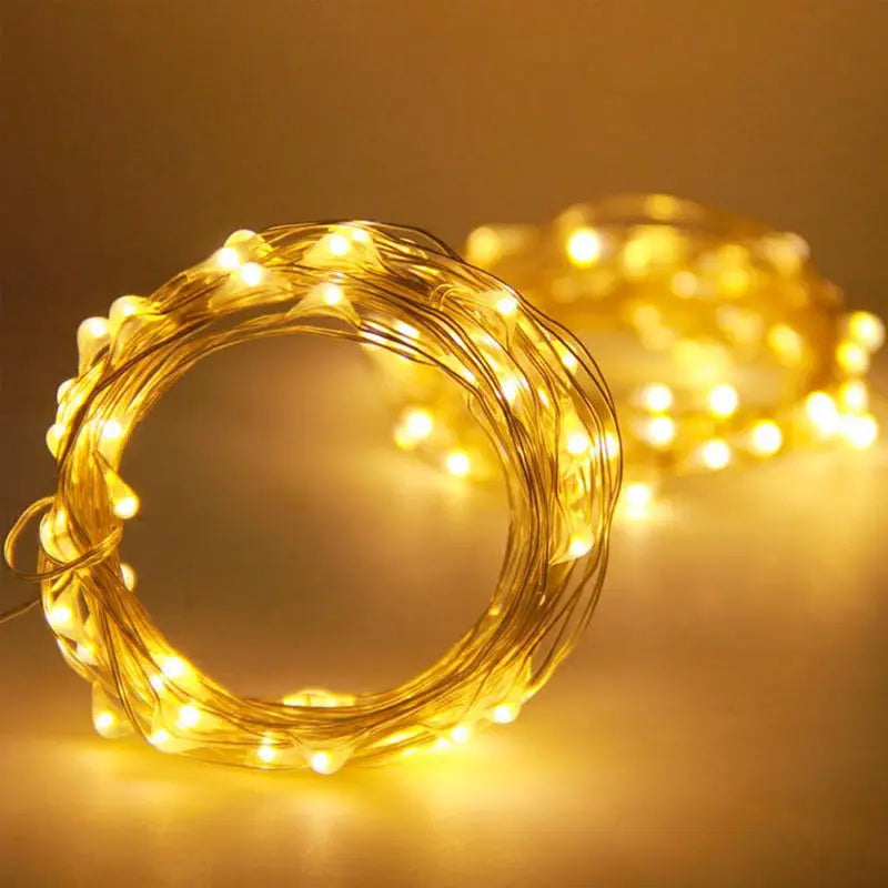 10Meter 2M 3M 5M Copper Wire LED String lights Holiday lighting Fairy Garland For Christmas Tree Wedding Party Decoration